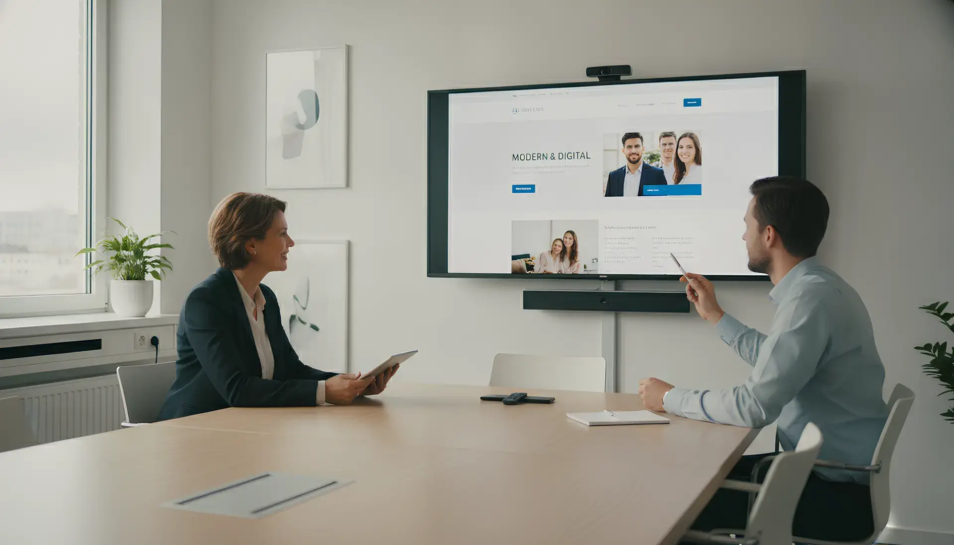 Ein aktives Meeting in den wir weiter über Ihre moderne Unternehmenswebseite reden